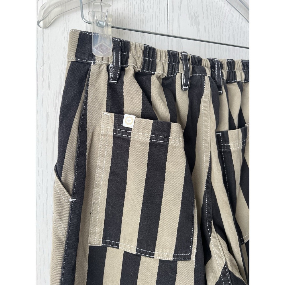 Big Bud Press Work Pants Green Black Striped Cotton Canvas Small Made in USA - Picture 8 of 14